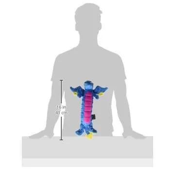 Durable goDog Plush Dragon Dog Toy for Playful Pets