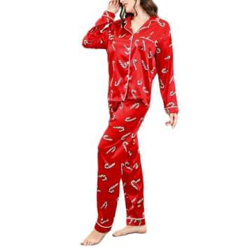 Chic 2 Piece Y2k Floral Pajama Set for Women - DSORVICD Long Sleeve Pjs