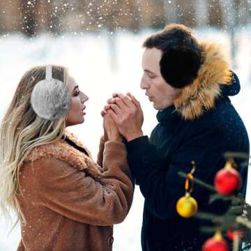 MADHOLLY 2 Pack Upgraded Adjustable Faux Fur Earmuffs- Soft Warm Ear Muffs for Winter Women Men- Ear...