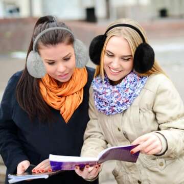 MADHOLLY 2 Pack Upgraded Adjustable Faux Fur Earmuffs- Soft Warm Ear Muffs for Winter Women Men- Ear Covers Ear Warmers for Most Adults (Black & Gray)