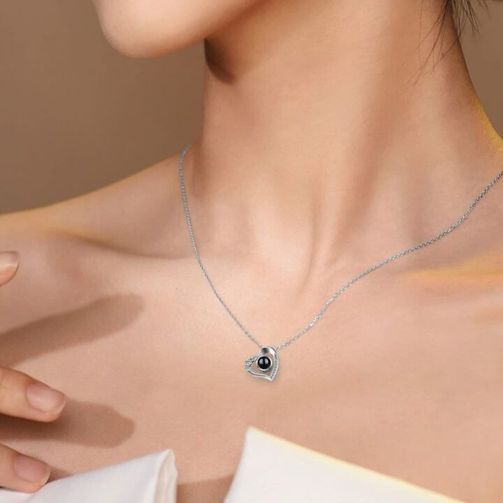 Custom 100 Languages I Love You Necklace - Sterling Silver