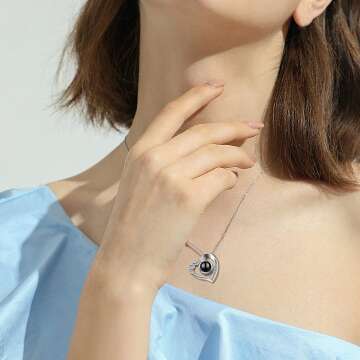Custom 100 Languages I Love You Necklace - Sterling Silver