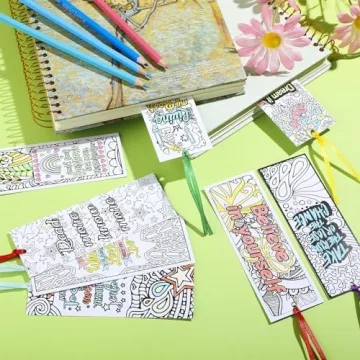 120 DIY Coloring Inspirational Bookmarks for Kids