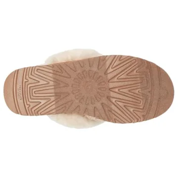 UGG Women's Cream Cozy Slippers Soft Knit Sheepskin Lining