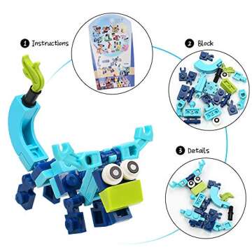 Party Favors for Kids Goodie Bag Fillers, 12 Animals Building Blocks Birthday Party Supplies Gifts P...