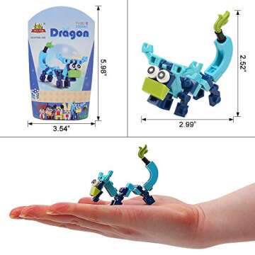 Party Favors for Kids Goodie Bag Fillers, 12 Animals Building Blocks Birthday Party Supplies Gifts Prizes Stocking Stuffers , STEM Educational Toys Easter Gift for Boys Girls