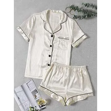 Stylish LYANER Silky Satin Pajamas Set for Women