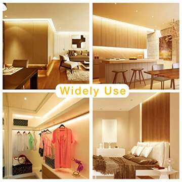 DAYBETTER 32.8ft Dimmable Warm White LED Strip Light