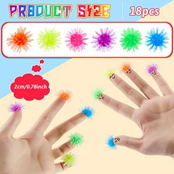 18 Pieces of Colorful Sticky Wall Climbing Balls for Stress Relief and Fun!