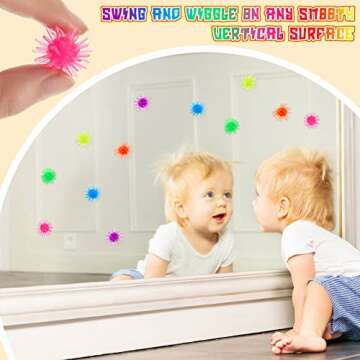 18 Colorful Sticky Wall Balls for Fun and Stress Relief