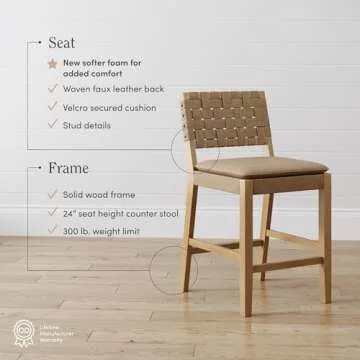 Cohen Mid-Century Modern Bar Stool - Comfortable & Stylish