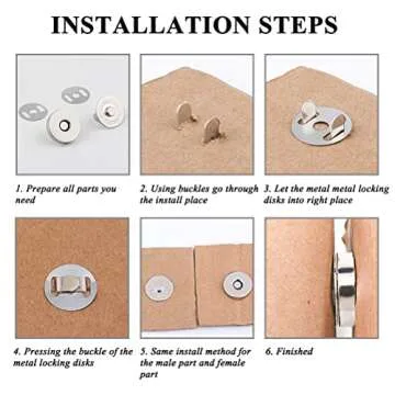 TIMESETL 40 Sets 14mm/18mm Button Clasps Snaps Fastener Clasps DIY Craft Sewing Buttons Knitting Buttons Sets for Sewing, Craft, Purses, Bags, Clothes, Leather, 4 Colors