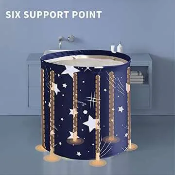 Portable Foldable Bathtub with Thermal Foam for Relaxation