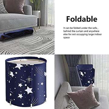 Portable Foldable Bathtub with Thermal Foam for Relaxation