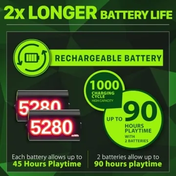 Fosmon Dual Xbox Controller Charging Dock with Long Battery Life
