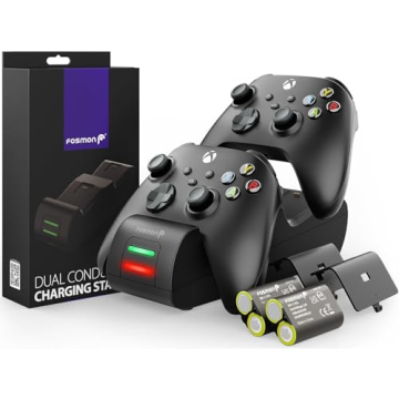 Fosmon Dual Xbox Controller Charging Dock with Long Battery Life