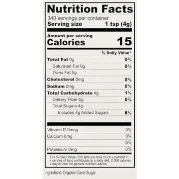 Anthony's Organic Cane Sugar 3 lb Granulated Vegan Gluten Free