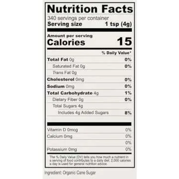 Anthony's Organic Cane Sugar 3 lb Granulated Vegan Gluten Free