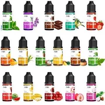 Food Flavoring Oil - 16 Pack x .34 Fl Oz Concentrated Flavor Oil Extracts for Baking, Cooking, Candy...