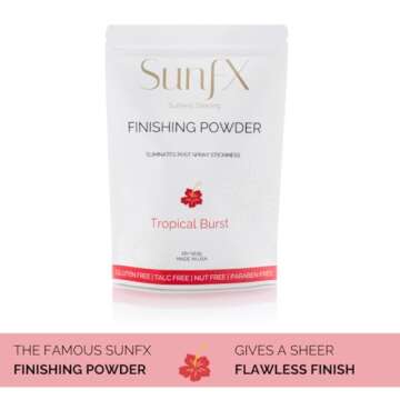 SunFX Post Spray Tan Translucent Finishing Powder | Talc Free | Sunless Tanning Setting Powder | Shi...