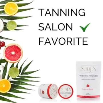SunFX Post Spray Tan Translucent Finishing Powder | Talc Free | Sunless Tanning Setting Powder | Shimmer | Tropical Burst - 1lb