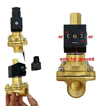 U.S. Solid 1/2" Brass 12V DC Electric Solenoid Valve Normally Open Air Non-potable Water NBR