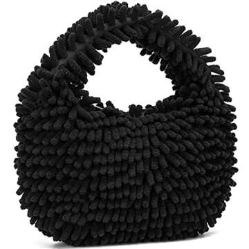 CATMICOO Y2K Fuzzy Purse, Fluffy Tote Bag, Cute Plush Purse for Women