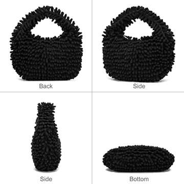 CATMICOO Y2K Fuzzy Purse, Fluffy Tote Bag, Cute Plush Purse for Women