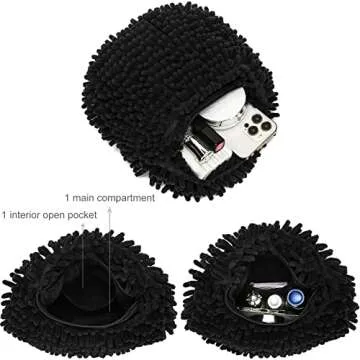 CATMICOO Y2K Fuzzy Purse, Fluffy Tote Bag, Cute Plush Purse for Women