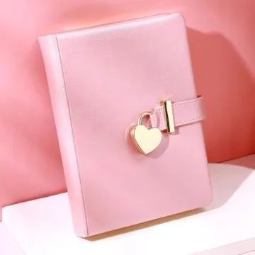 CAGIE Heart-Shaped Lock Diary for Girls 8-12 - Perfect Gift