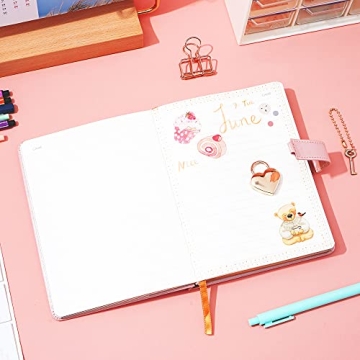 CAGIE Heart-Shaped Lock Diary for Girls 8-12 - Perfect Gift