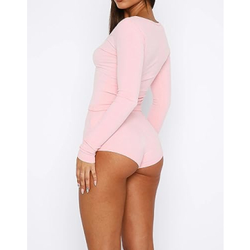 Cioatin Women Pink 2 Piece Ribbed Knit Pajama Set