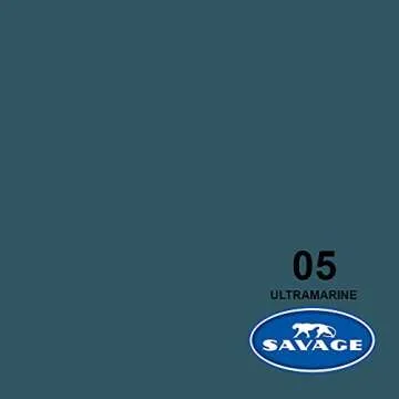 Savage Seamless Paper Photography Backdrop - Color #5 Ultramarine, Size 53 Inches Wide x 36 Feet Long, Backdrop for YouTube Videos, Streaming, Interviews and Portraits - Made in USA