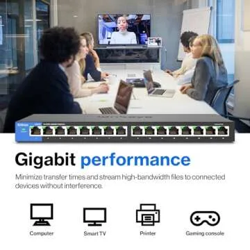 Linksys LGS116 16-Port Gigabit Switch for Fast Networking