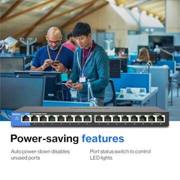 Linksys LGS116 16-Port Gigabit Switch for Fast Networking
