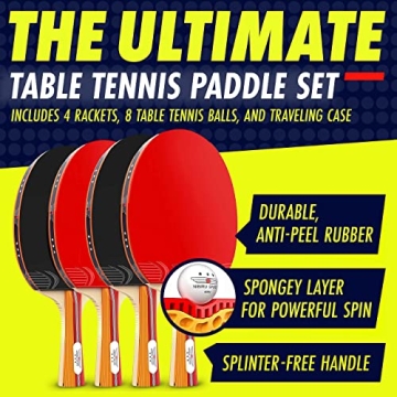 Nibiru Sport Professional Ping Pong Paddles Set - A Complete Table Tennis Package for All Ages.