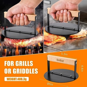 Bodkar Smash Burger Press 6 inch Round Cooking Essential