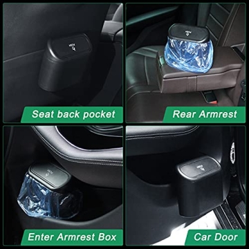AHIER Small Car Trash Can - Compact, Portable, Convenient