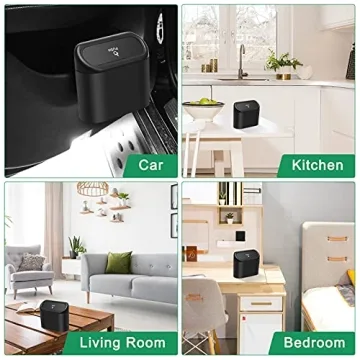 AHIER Small Car Trash Can - Compact, Portable, Convenient