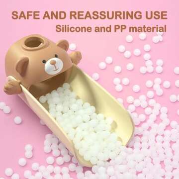 DLUCKY Faucet Extender for Sink Easy Use Sink Faucet Extenders with Temperature Sensitive for Toddlers, Kids Hand Washing Faucet Extension for Bathroom Sink, Kitchen, Brown