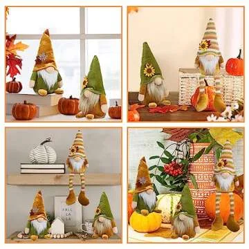 DAZONGE Thanksgiving Decorations, 3PCS Fall Thankgiving Gnomes Plush for Tiered Tray Mantel Shelf Table Decor, Thanksgiving Decorations for Home