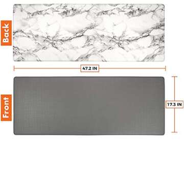 OPUX Anti Fatigue Kitchen Floor Mat, Reversible Cushioned Memory Foam Kitchen Rug Pad, Waterproof No...