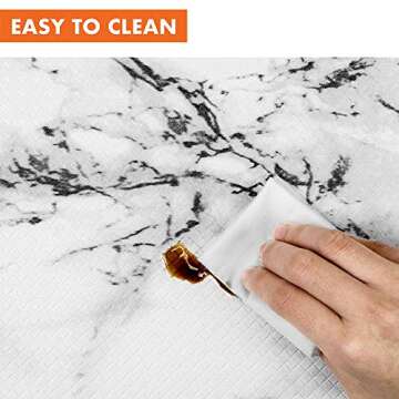 OPUX Anti Fatigue Kitchen Floor Mat, Reversible Cushioned Memory Foam Kitchen Rug Pad, Waterproof Non-Slip Padded Comfort Standing Mat for Office Laundry Home, 47x17 (Marble Gray)