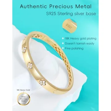 Elegant Moissanite Four Leaf Clover Bracelet for Women