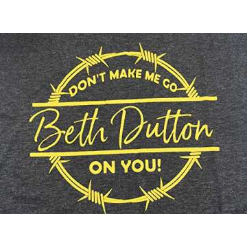 Beth Dutton Vintage Graphic Tank for Women in Gray