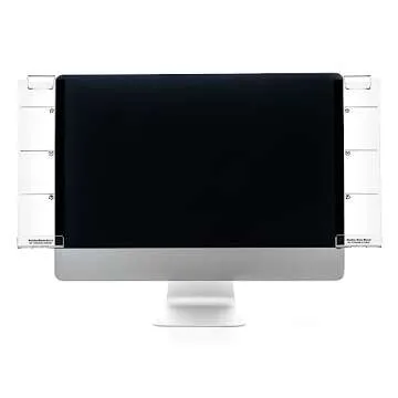 Quadow Monitor Message Board/Computer Monitors Side Panel/Notes Memo Board Message for Monitors,1Set (Left & Right) (with Phone Holder)