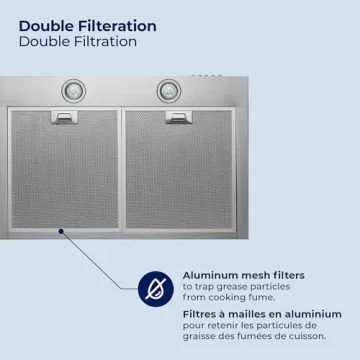 30" Matte Black Wall Mount Range Hood with Strong Suction