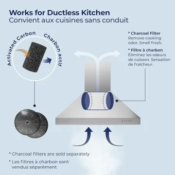 30" Matte Black Wall Mount Range Hood with Strong Suction