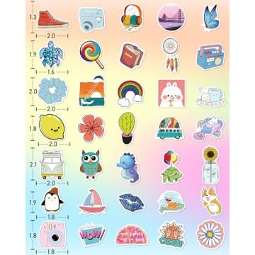 Unique 300 Cute Vinyl Stickers for Kids and Teens - Fun & Versatile!
