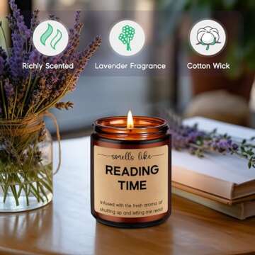 GSPY Reading Candle, Book Lovers Gifts, Readers, Bookish Present - Reading Accessories, Cute Reader ...